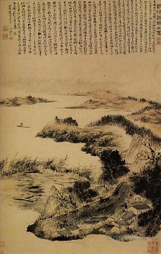 Otoño de Shitao en las afueras de Yangzhou 1707 tinta china antigua Pinturas al óleo